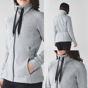 Women's Gray Zip-Up Jacket